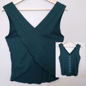 Seven Chakra's Green Open Back Tank Top Small